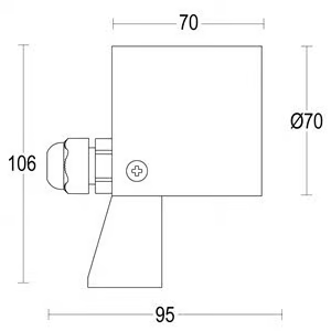 SEGNO SPOT SQ - LED aluminium Outdoor floodlight by Ghidini Lighting - view 3